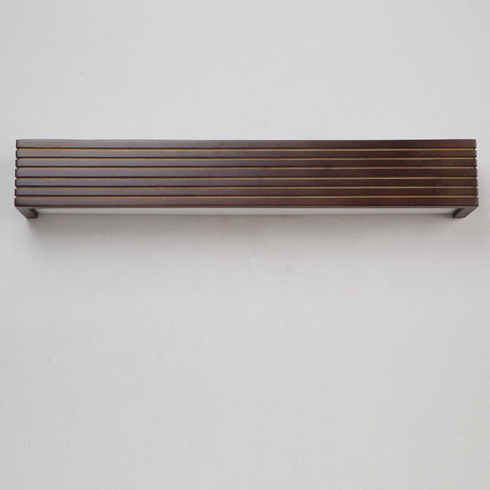 Walnut Square Bar Vanity Wall Lamp