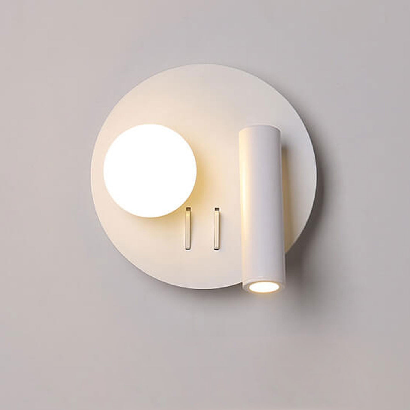 Round/Square Acrylic Iron Reading Wall Lamp