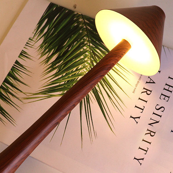 Wood Grain Iron Acrylic Table Lamp