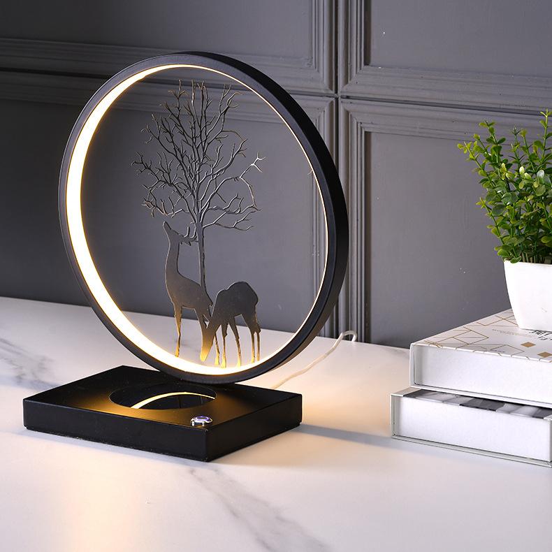 Decorative Tree Deer's Mobile Table Lamp
