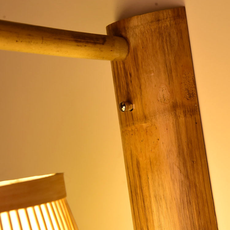 Cubic Bamboo Living Room Wall Lamp