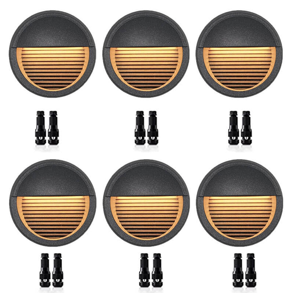 Round Aluminum Stair Enclosure Outdoor Light