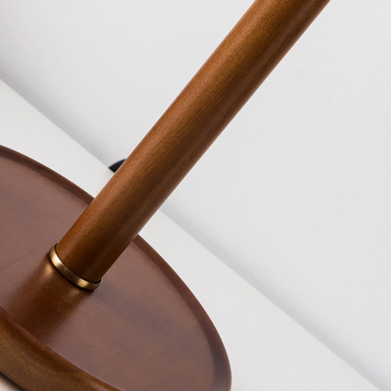 Pleated Fabric Wooden Bedroom Table Lamp