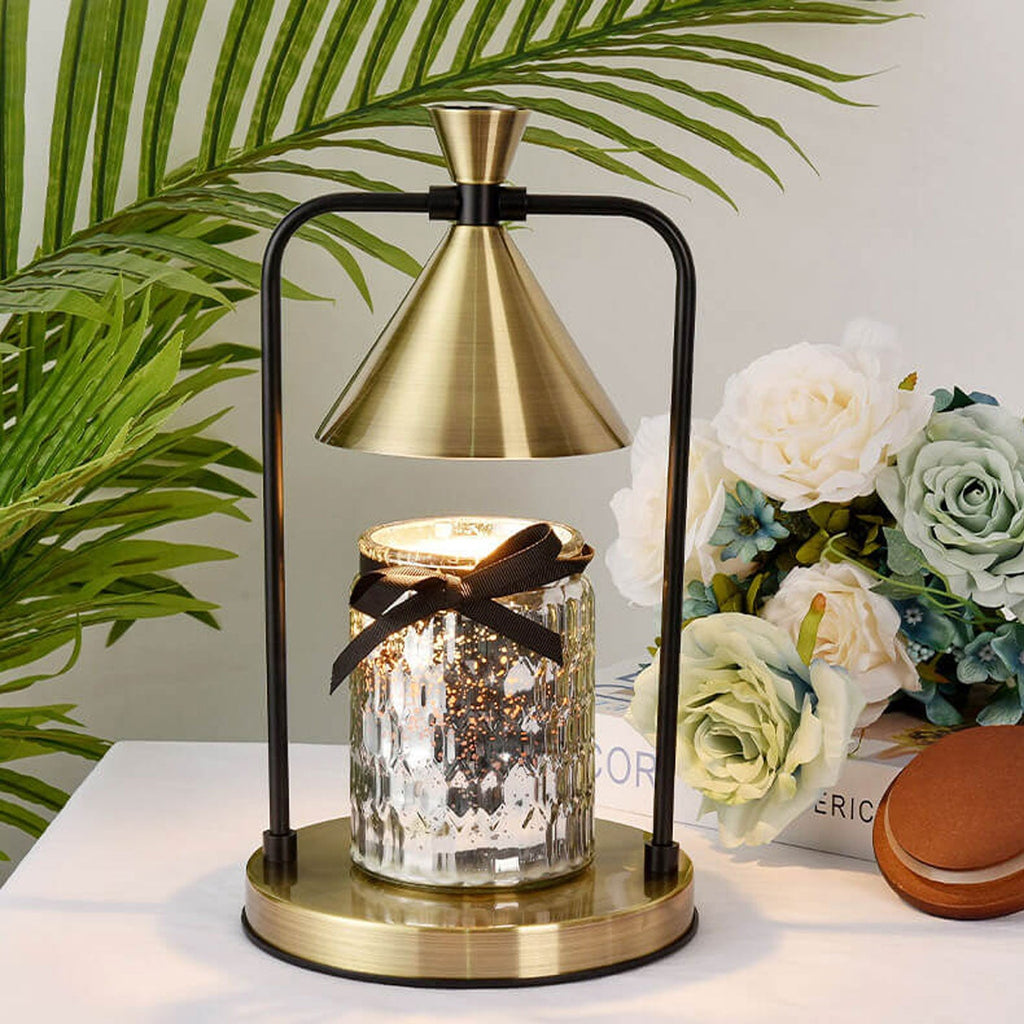 Metal Cone Melting Wax Table Lamp