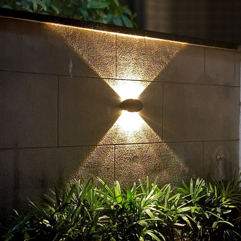 Round Tempered Glass Garden Outdoor Light