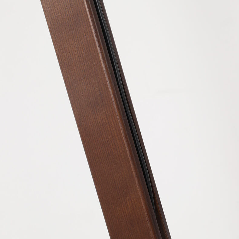 Walnut Fabric Drum Floor Lamp