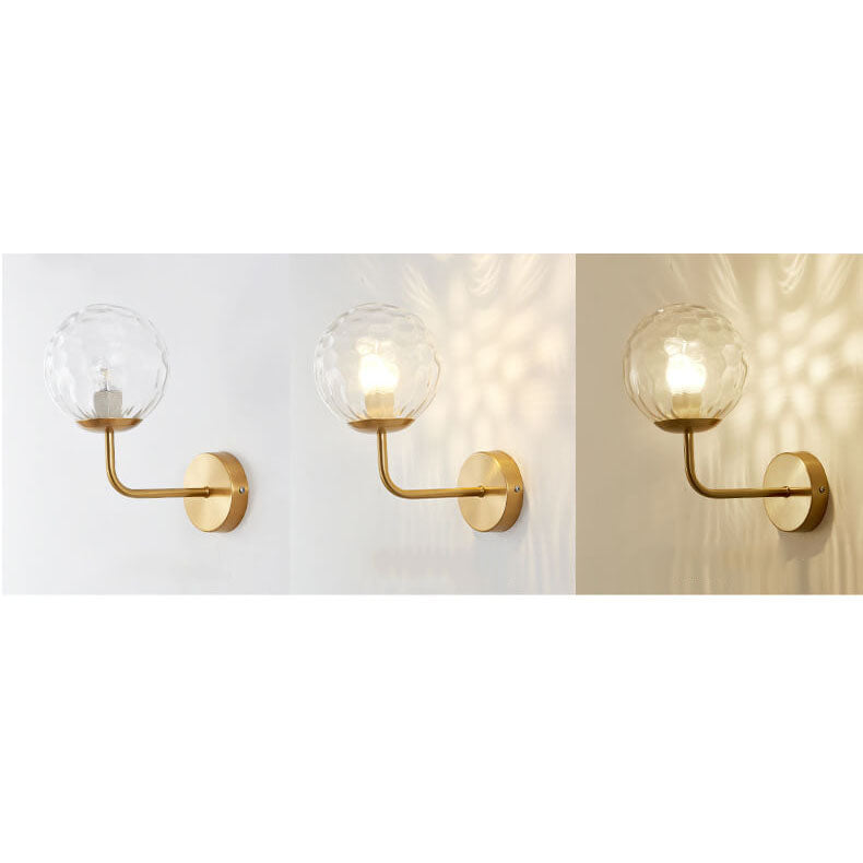 Round Ball Iron Glass Wall Lamp