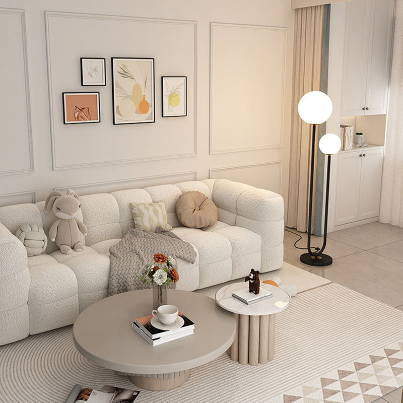 Long Round Ball Iron 2-Light Floor Lamp