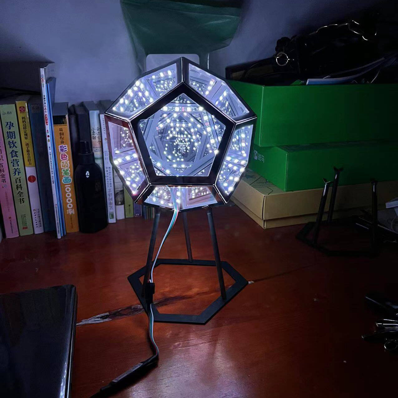 Infinity Dodecahedron Night Table Lamp