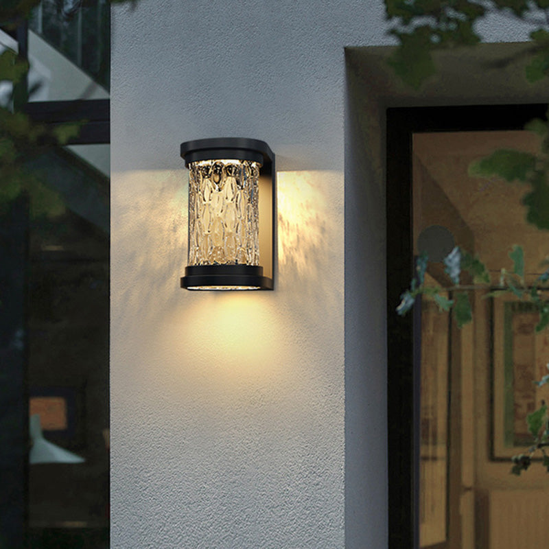 Stainless Steel Glass Cylinder Outdoor Light