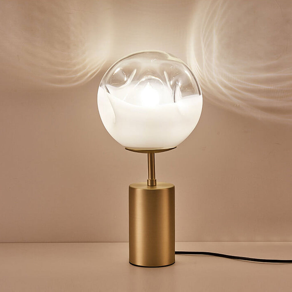 Convex Glass Spherical Table Lamp