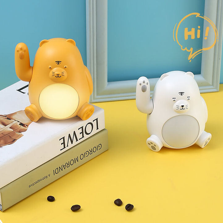Cartoon Handle Tiger Night Table Lamp