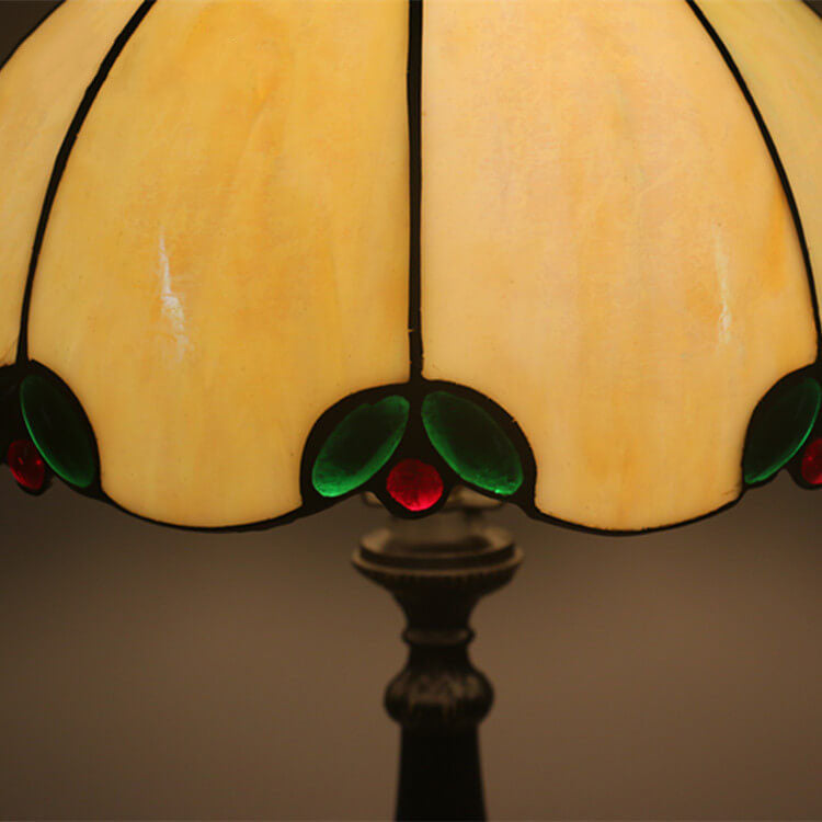 Beige Green Gem Dome Table Lamp