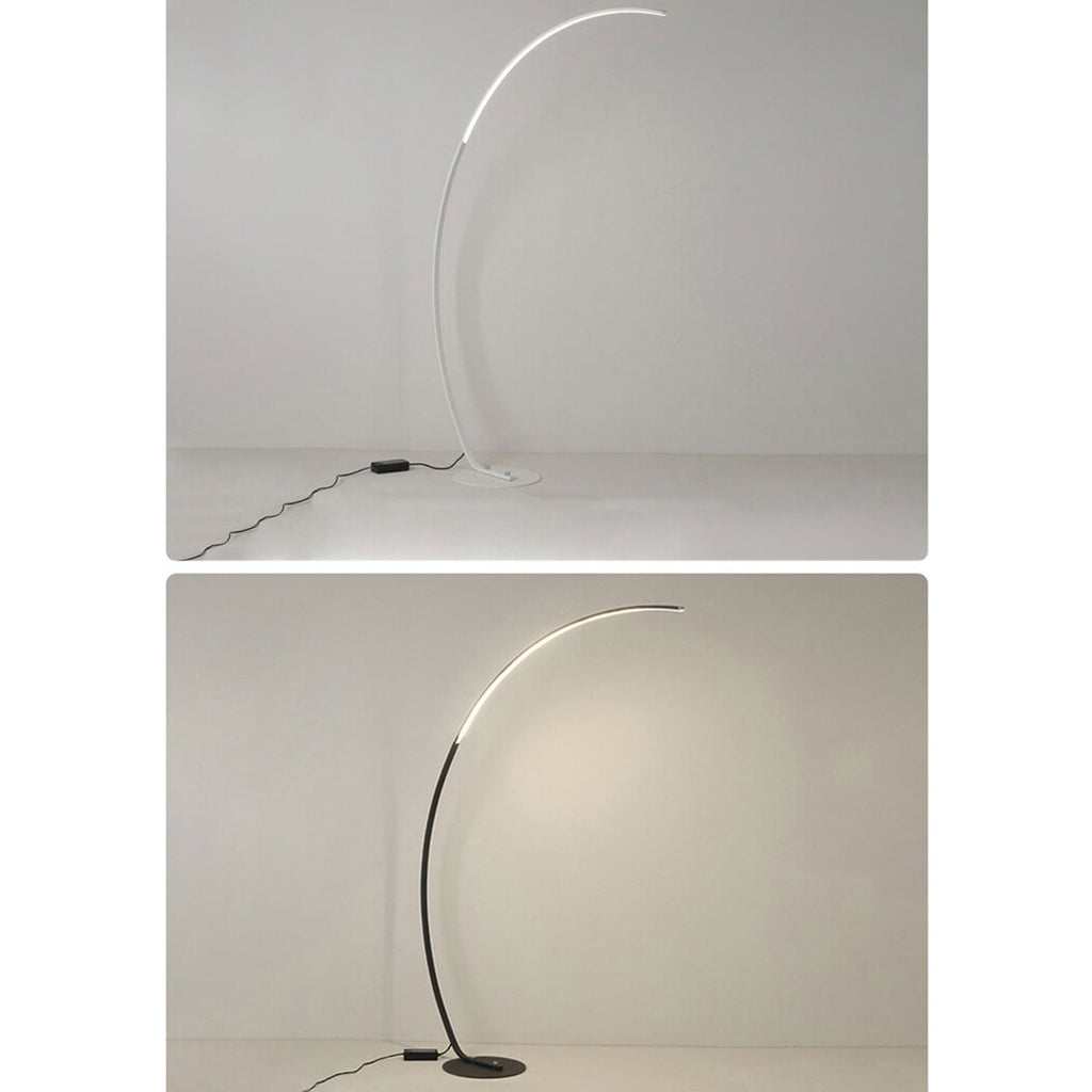 Minimalist Curved Line Aluminum Floor Lamp