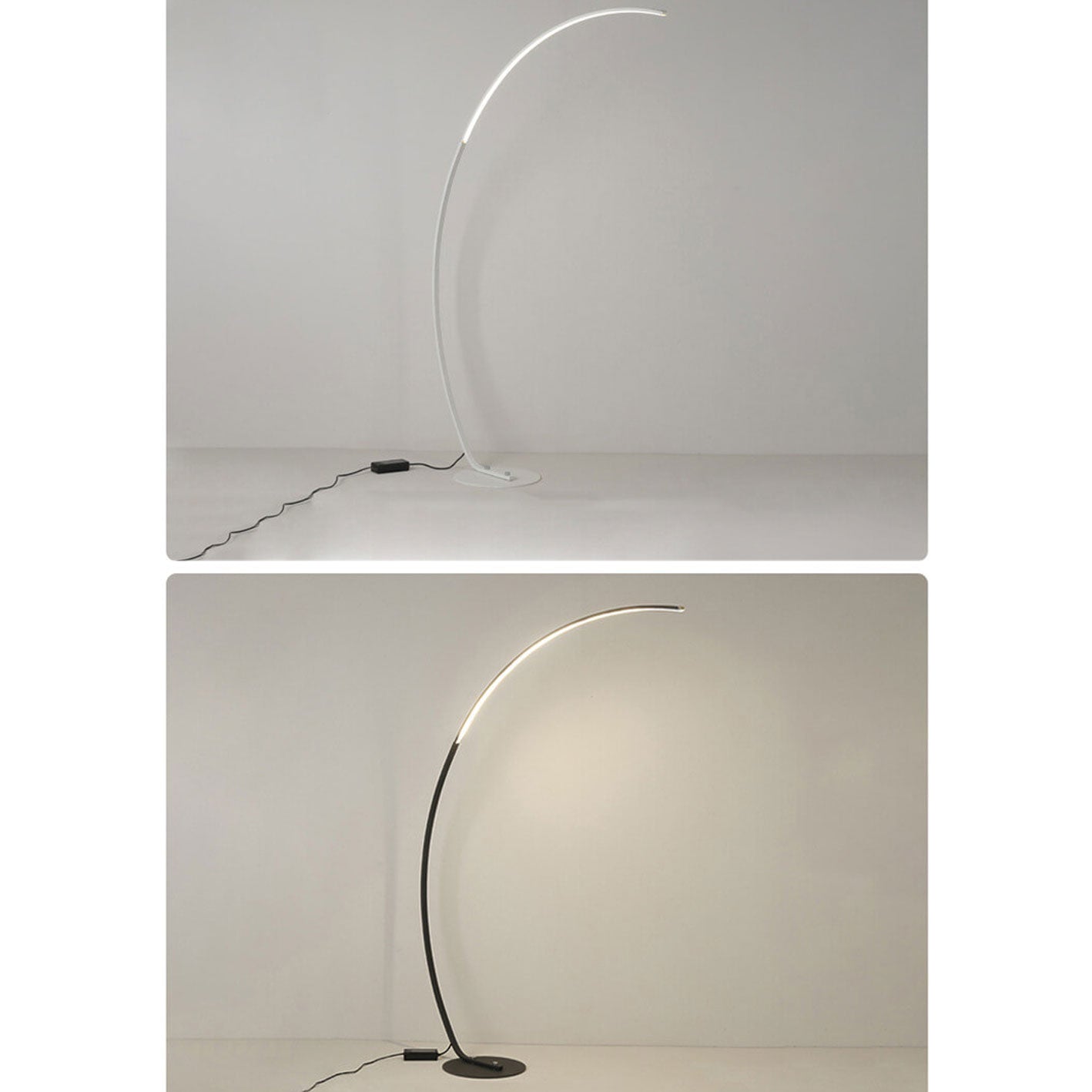 Minimalist Curved Line Aluminum Floor Lamp