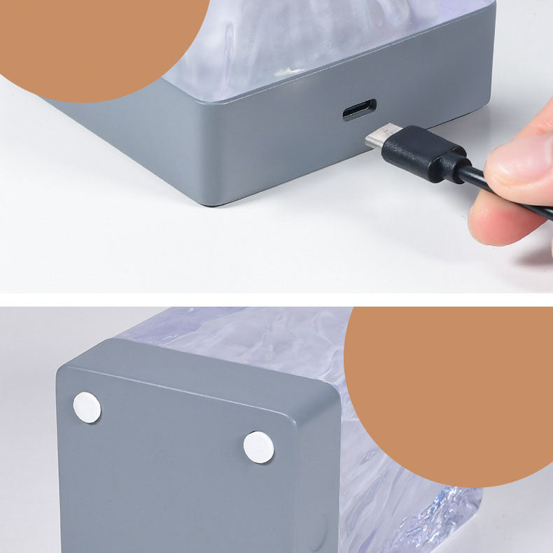 Resin Square Bedroom Table Lamp