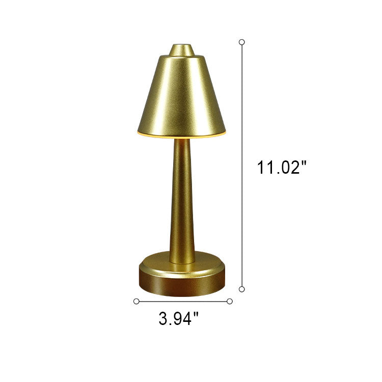 Metal Cone Touch Table Lamp