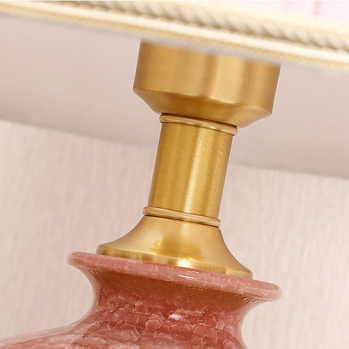 Fabric Ceramic Vase Home Table Lamp
