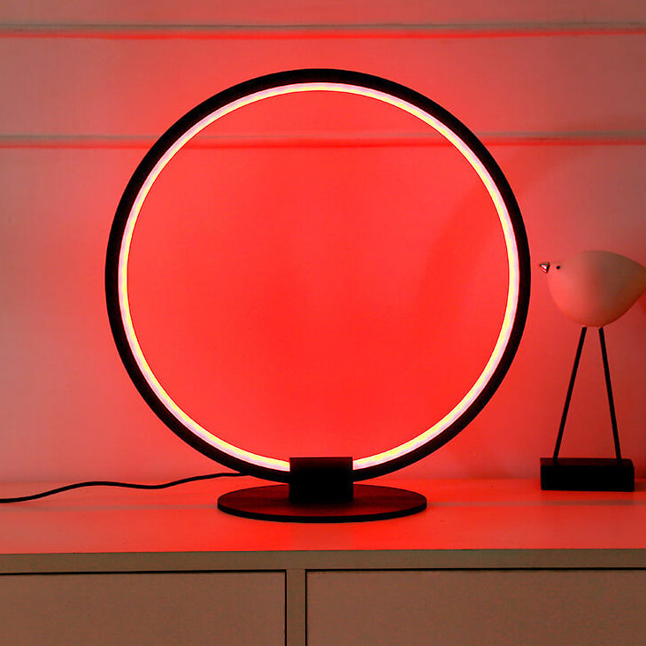 Acrylic Ring Design RGB Table Lamp