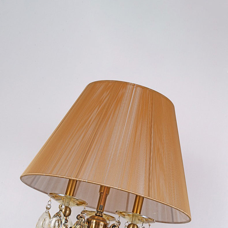Champagne Teardrop Zinc Alloy 3-Light Table Lamp