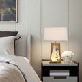 Lucite Fabric Metal Table Lamp