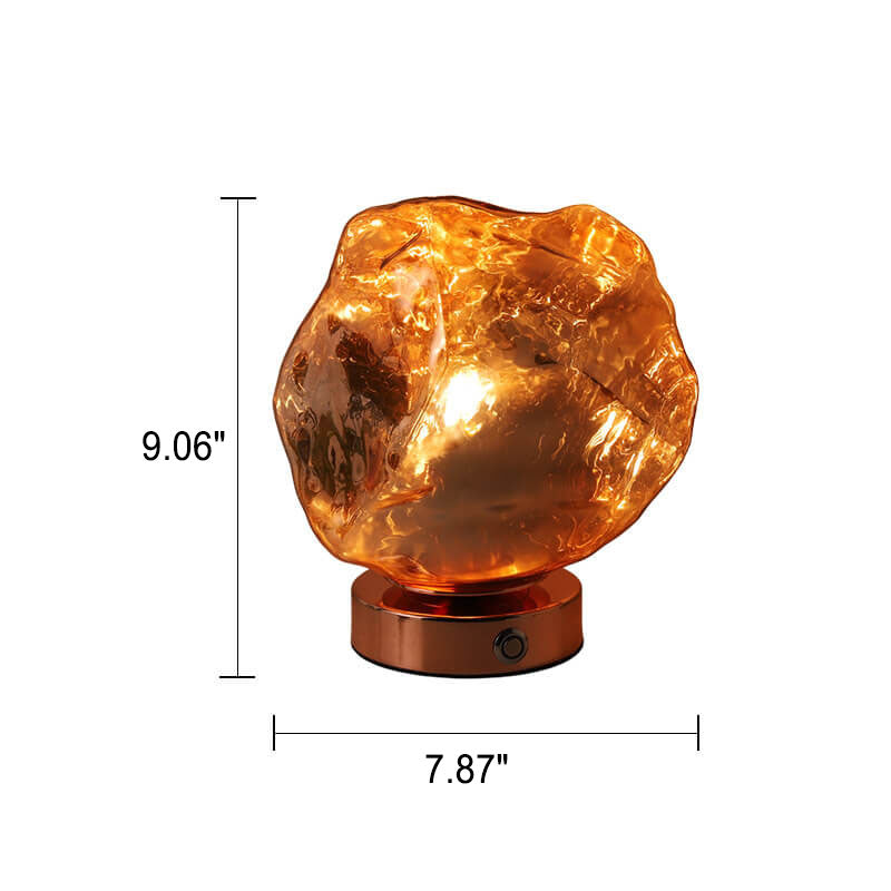 Lava Stone Glass Table Lamp