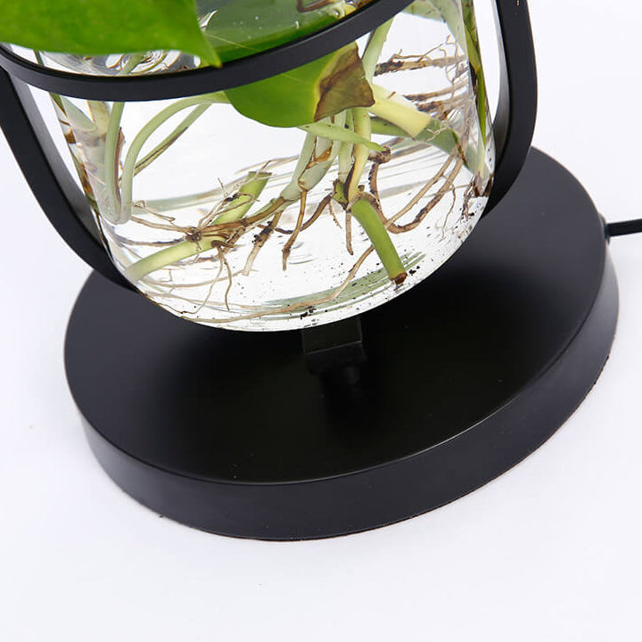 Fabric Iron Frame Hydroponic 2-Light Floor Lamp