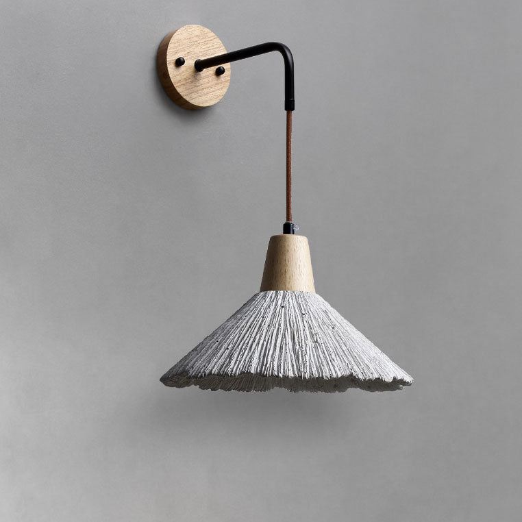 Wood Horn Living Room Wall Lamp