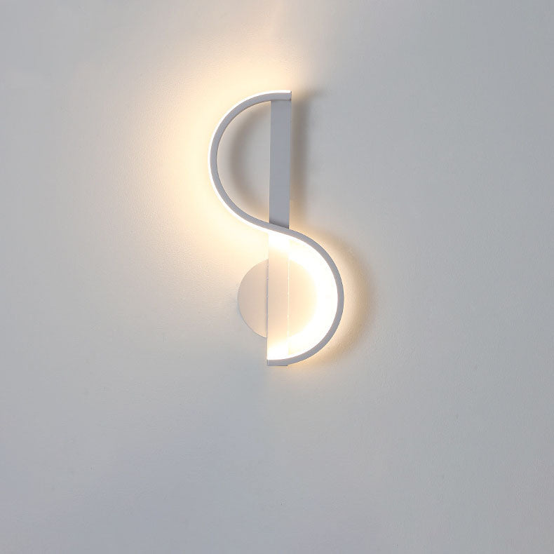 Music Note Silicone Line Wall Lamp