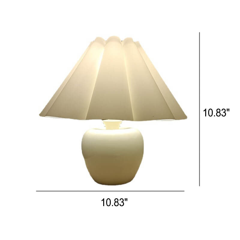 Ceramic Cloth Pleated Table Lamp