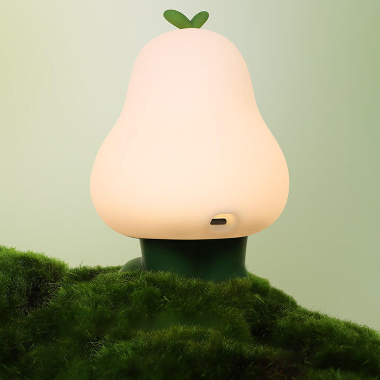 Cartoon Pear Silicone Night Table Lamp