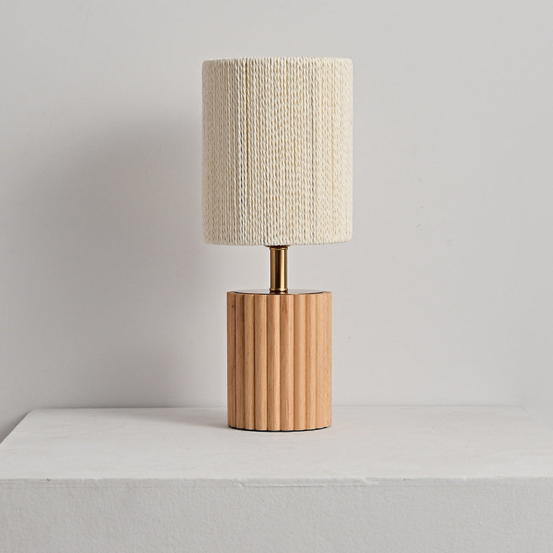 Round Cylinder Paper Rope Table Lamp