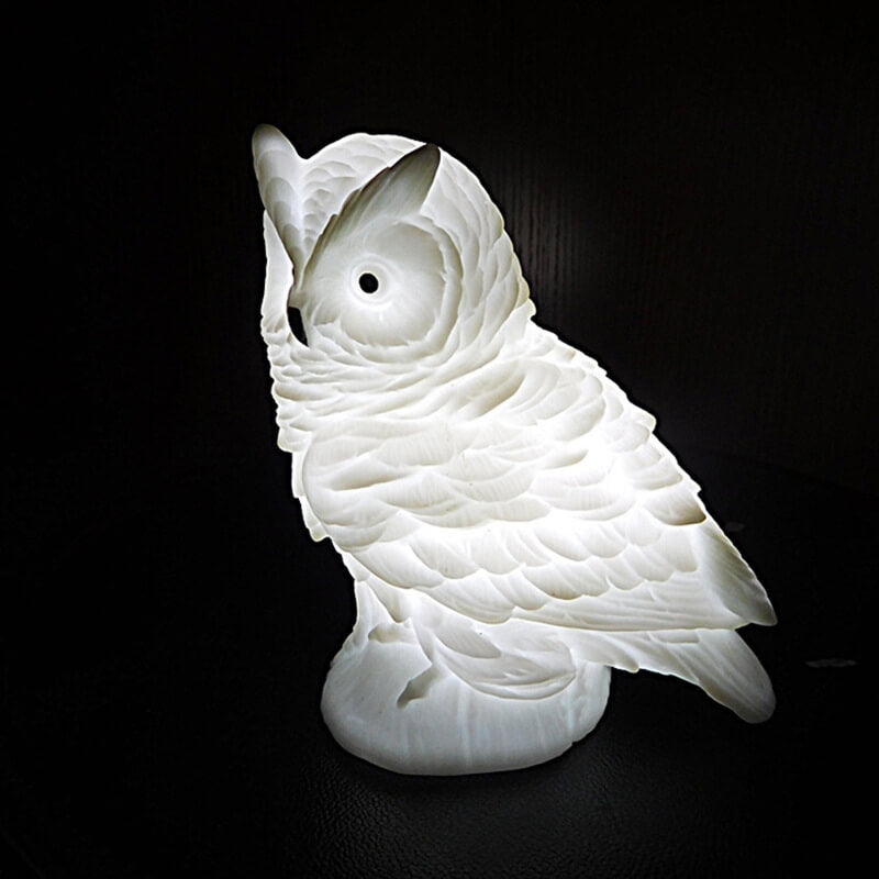 Owl Enamel Night Table Lamp