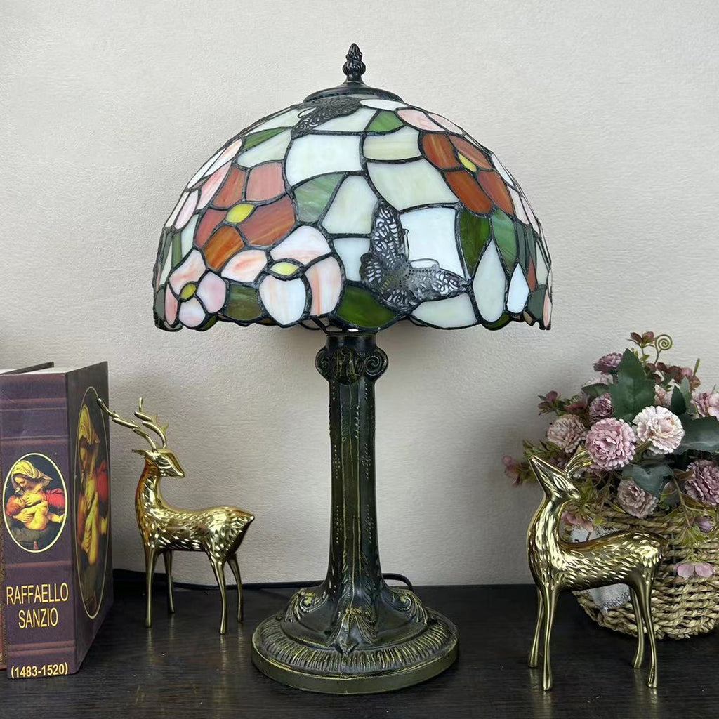 Metal Hardware Glass Semicircular Table Lamp