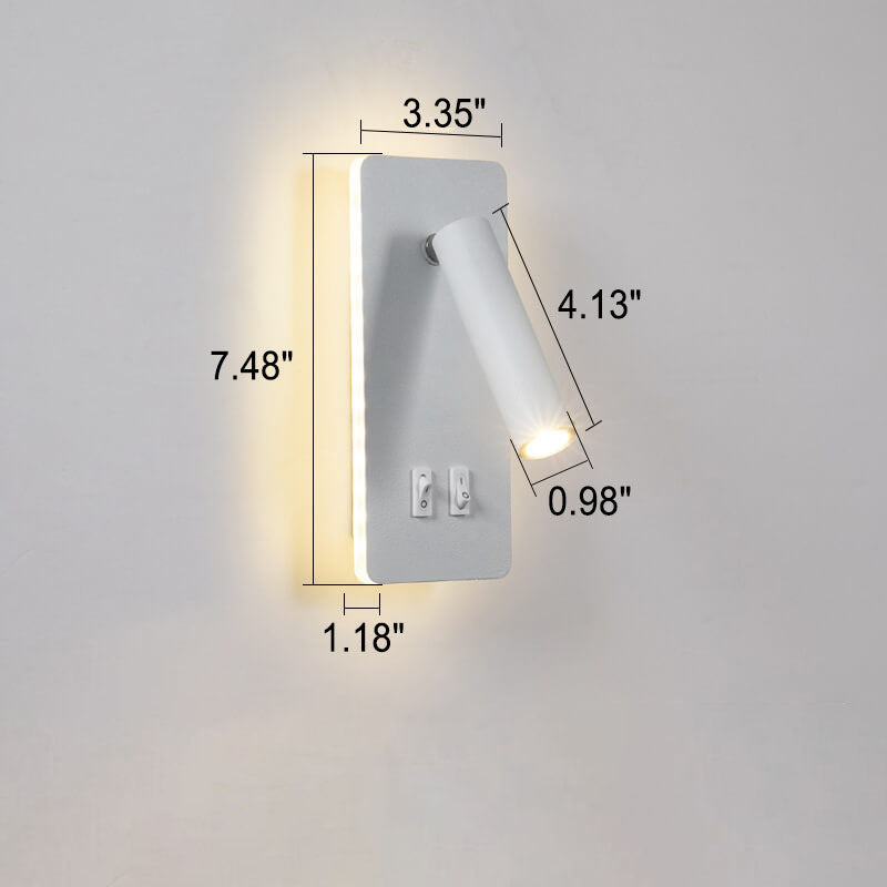 Square Rotatable Reading Wall Lamp