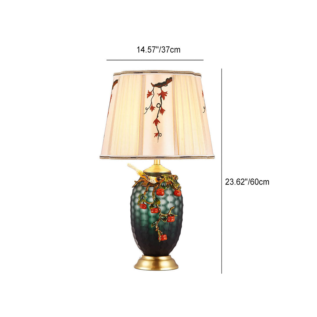 Copper Enamel Color Fabric Table Lamp