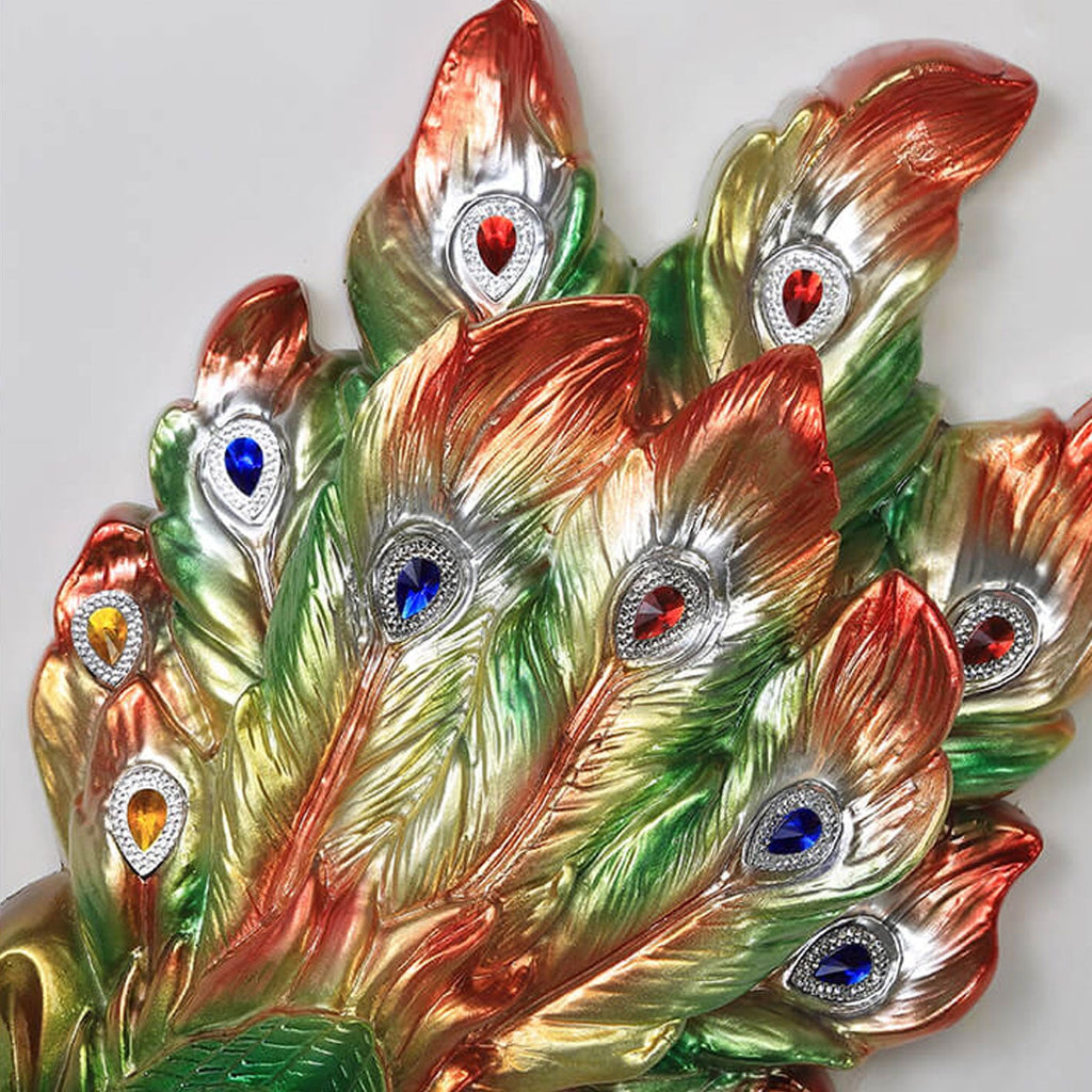 Peacock Resin Glass Wall Lamp