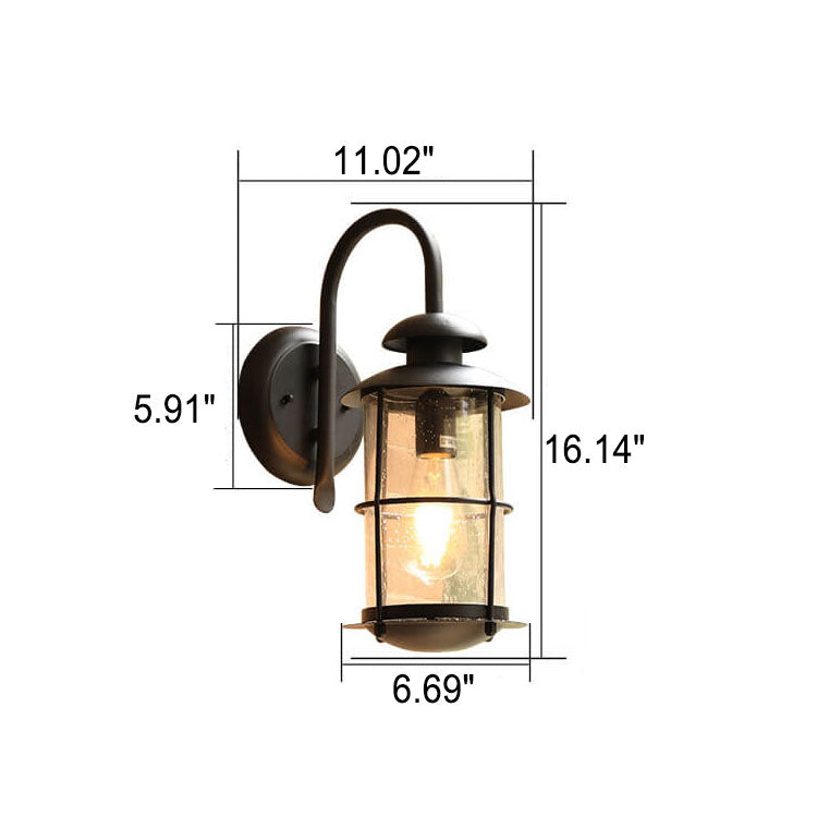 Iron Glass Outdoor Light