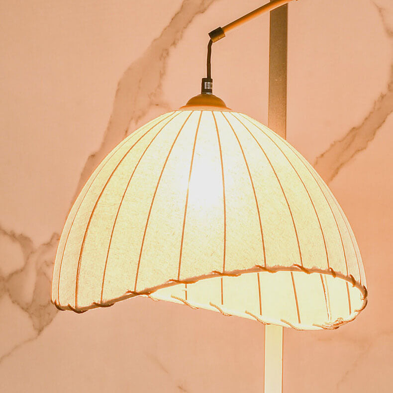 Vintage Fabric Marble Fishing Floor Lamp