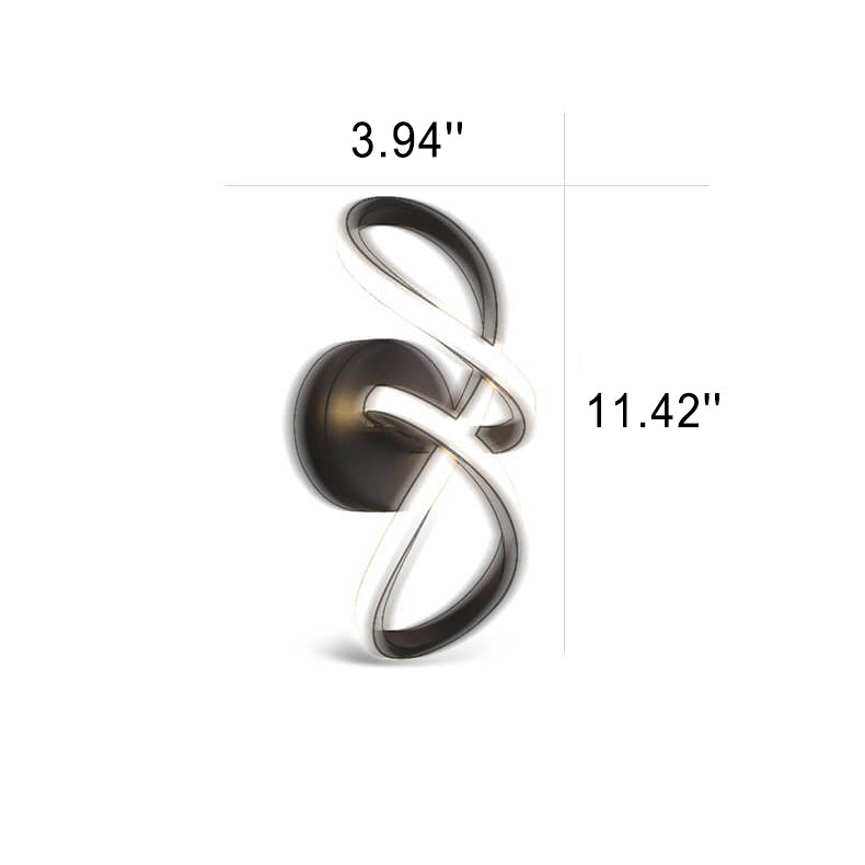 Twisted Line Shape Aluminum Wall Lamp