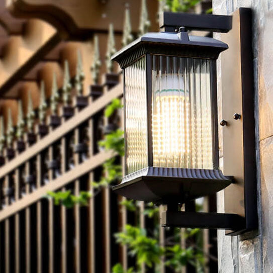 Square Aluminum Glass Outdoor Light