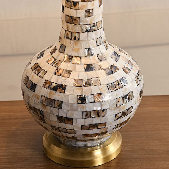 Canvas Shell Decor Vase Table Lamp