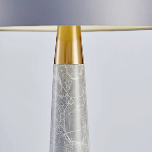 Marble Cylinder Bedroom Table Lamp