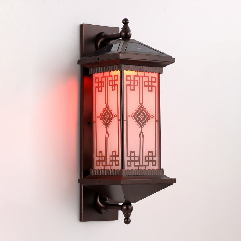 Aluminum Square Knot Pattern Outdoor Light