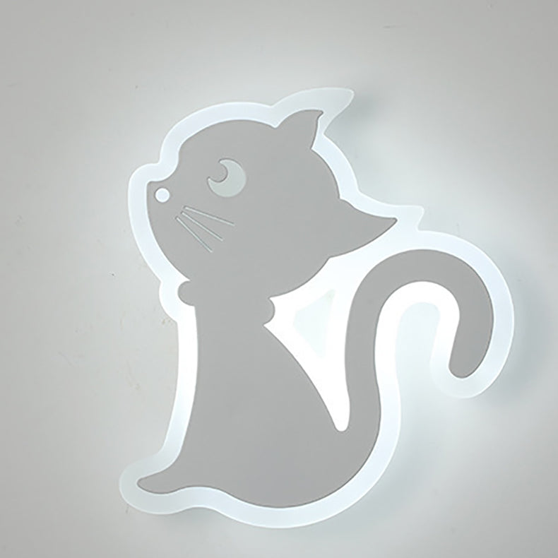 Cat-Shaped Acrylic Iron Bedroom Wall Lamp