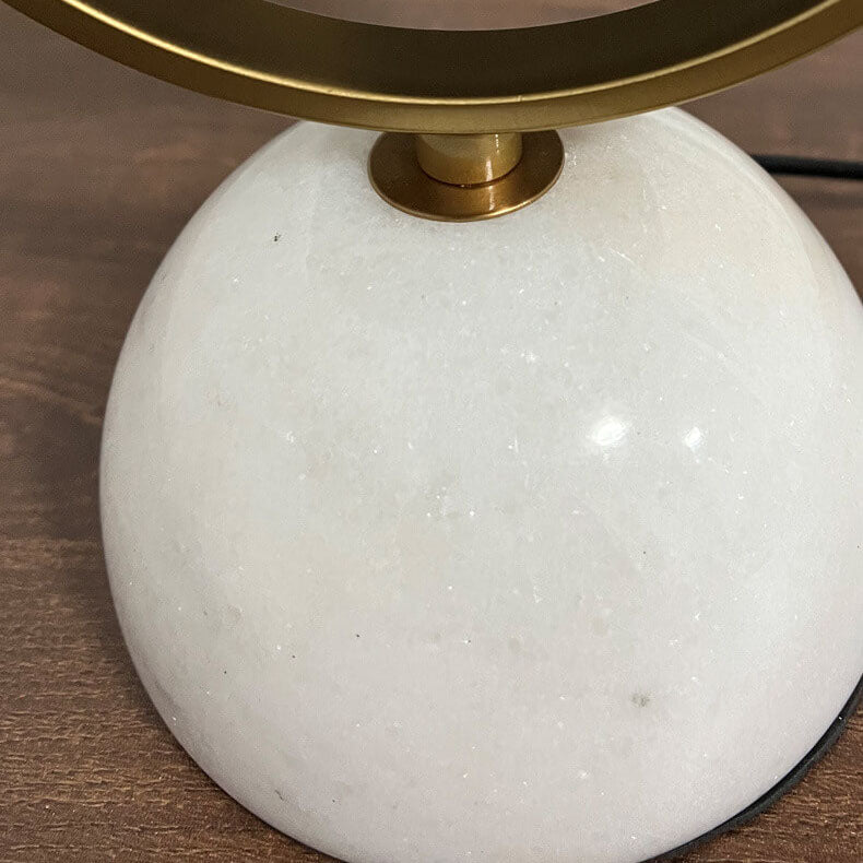 Round Marble Rotatable Table Lamp