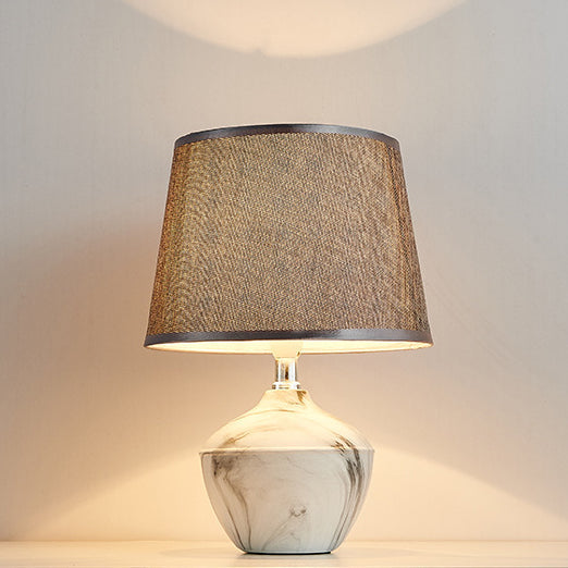 Cylinder Vase Ceramic Fabric Table Lamp