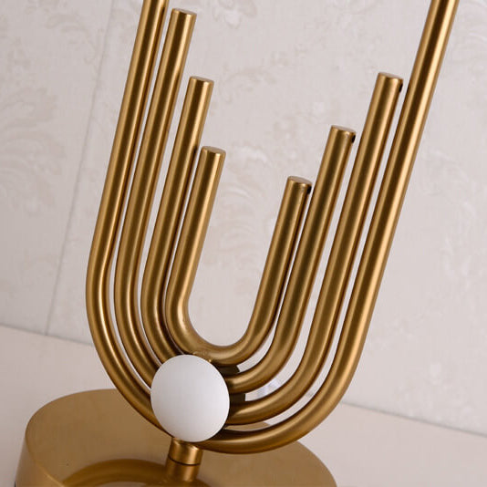 Fabric Metal Ring Table Lamp