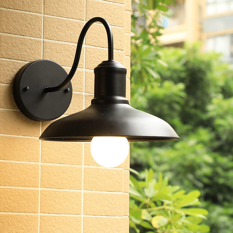 Loft Dome Iron Bent Outdoor Light