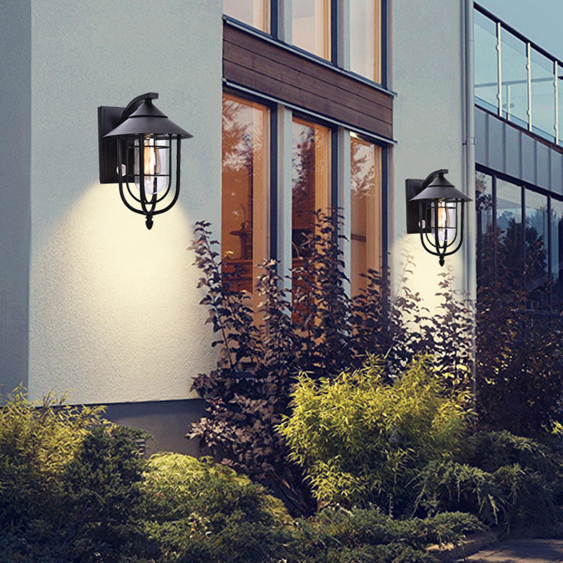 Human Sensing Iron Glass Outdoor Light